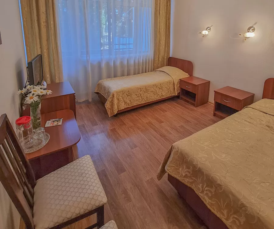 Двухместный номер 1 категории в 3 корпусе в санатории имени Анджиевского в городе Ессентуки - фотография