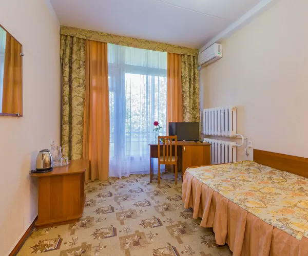 Одноместный номер 1 категории в 1 корпусе в санатории имени Анджиевского в городе Ессентуки - фотография